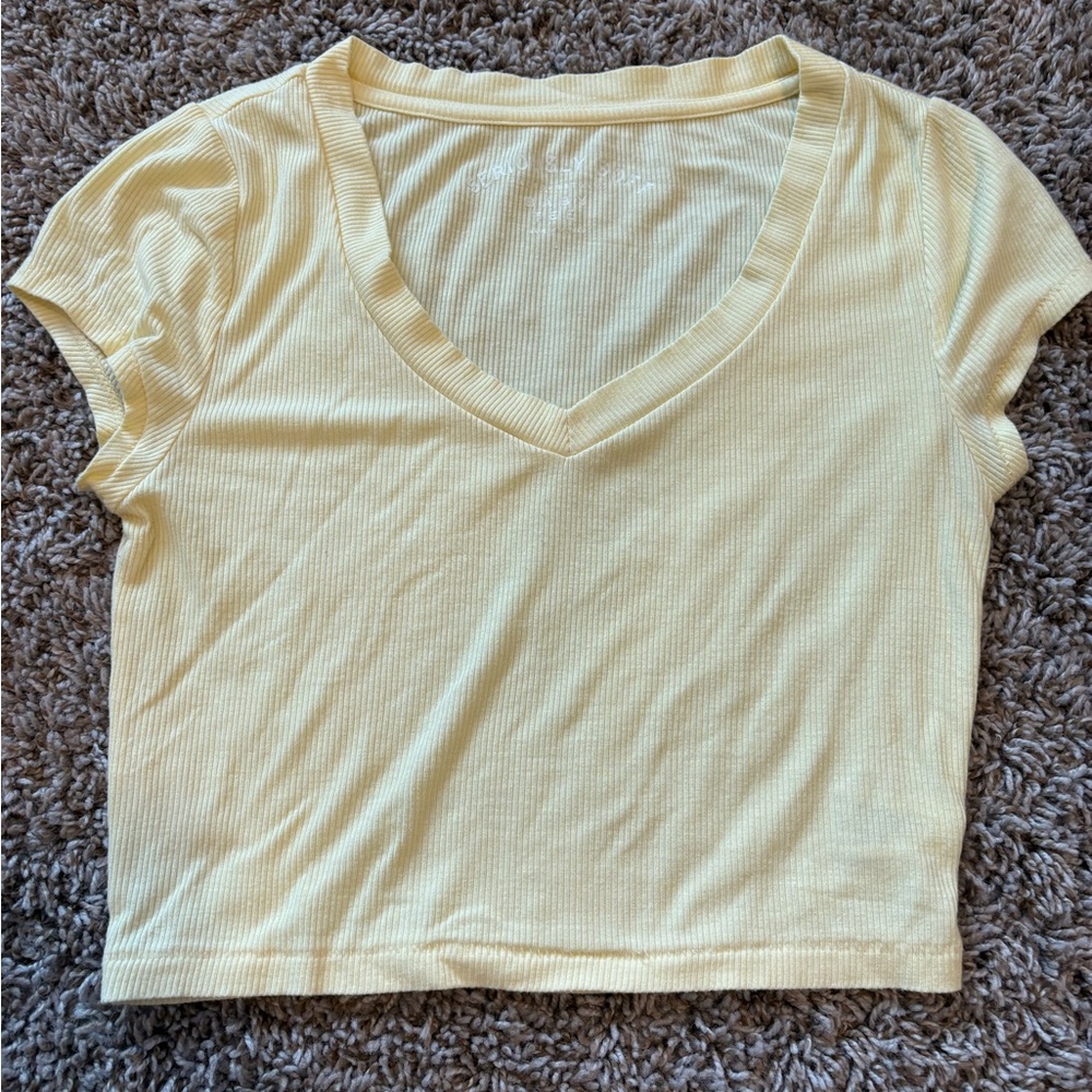 Aeropostale Butter Yellow Baby Tee